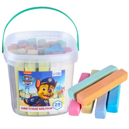 A set of colored crayons puppy patrol, 10 colors, 29 pieces-2