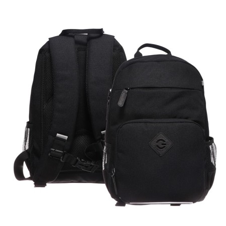 School backpack, 40 x 25 x 13 cm, Grizzly, ergonomic back, laptop department, black
