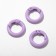 Carabin "Ring" d = 2 cm (set of 3 pcs.), The color is purple
