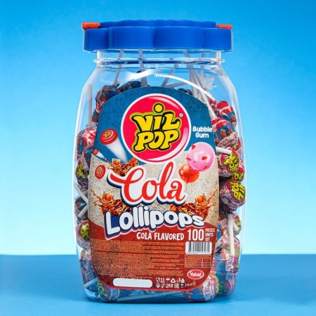 Caramel candles on the Vil Pop stick with chewing gum Cola, 16 g
