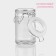Glass jar for spices with a boiler castle of the Optima, 80 ml, 4.3 × 8.2 cm
