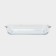 Form for baking and baking of heat -resistant glass, 3.85 liters, rectangular