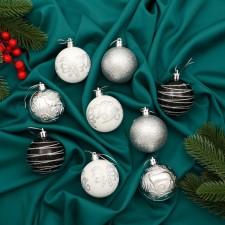 Set of balls Plastic D-6 cm, 9 pcs 