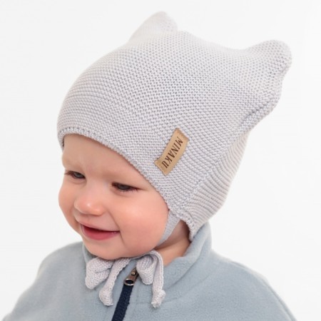 Children's hat minku rr 35-40, gray color-1