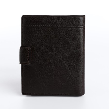 Male purse on magnet 3 in 1, department for auto documents, passports, brown color-1