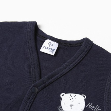 Children's vest, dark blue color, height 98 cm-1