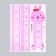 Sticker plastic interior color rosteomer "pink bunny" 45x60 cm