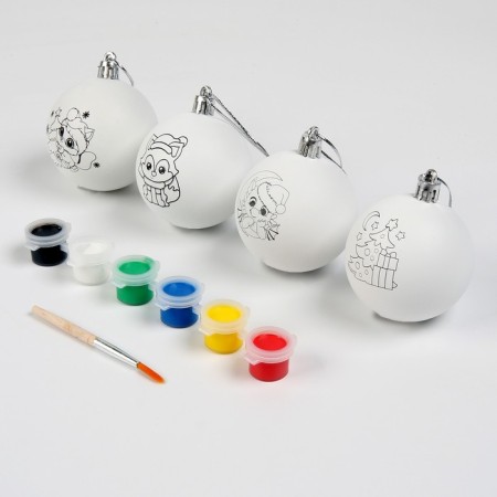 Set for creativity Christmas balls for coloring “Let dreams come true”, set 4 pcs-2