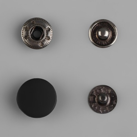 Installation button, alpha (S-shaped), d = 12 mm, black matte color-2