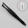 Pinzet begged, narrow, 8.5 cm, black color