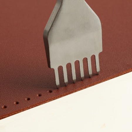 A set of lowercase rhomboid punch for the skin, step = 4 mm, 4 pcs, nickel color-7