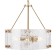 Suspended lamp 60W, 6XE14, 42x45x45 cm, brass