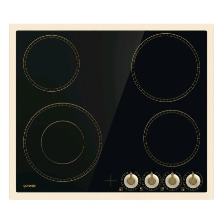 Gorenje EC642CLI hob, electric, 4 burners, Hi-Light, black-beige