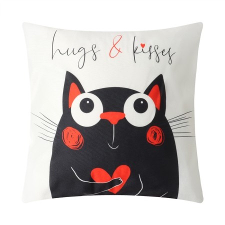 Pillowcase decorative Etheel "cat" 40x40 cm, polyester, velor
