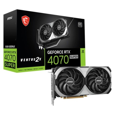Video card MSI PCI-E 4.0 RTX 4070 Super 12G Ventus 2x OC NVIDIA GeForce RTX 4070 Super 12GB 106852-4