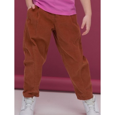 Pants for girls, height 116 cm, brown color-6