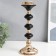 Summary Metal for 1 candle "Black Night" gold 30x11x11 cm