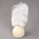 Feather for decor, size: 30-35 cm, white color
