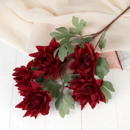 Artificial flowers "Tensor" 10x65 cm, burgundy