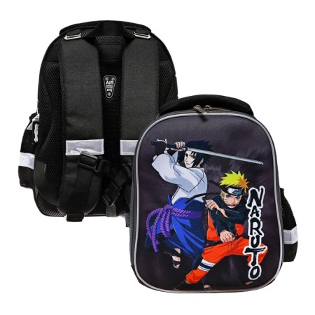 Frame backpack, 35x26x13, naruto, black, for a boy