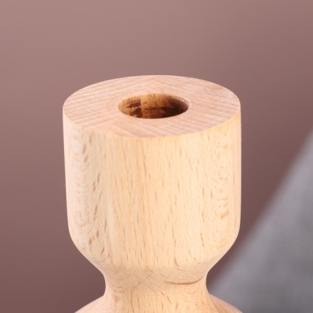 Candlestick, model No. 14, 7 x 17 cm, beech-2