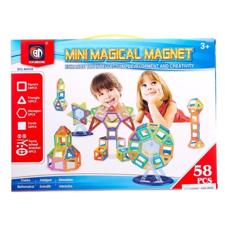 Magnetic designer "Mini Magic Magnet", 58 parts-6