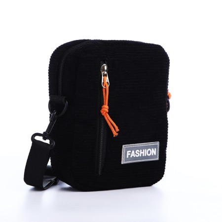 Youth bag with lightning, external pocket, black color-1