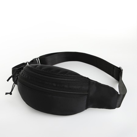 Lightning waist bag, 2 pockets, black color