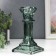 Glass of Glass for 1 candle "Rectangular column" green transparent 16x8.6x8.6 cm