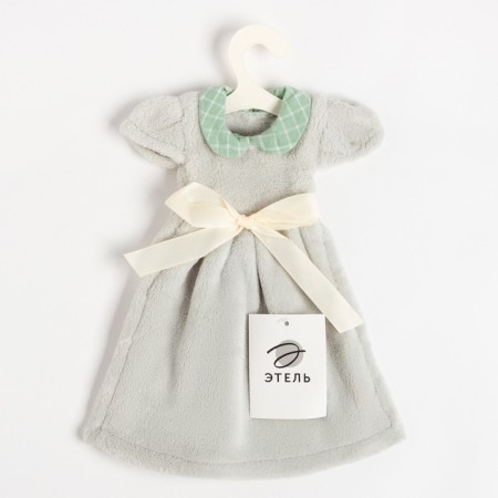Ethel Kitchen towel "Dress" 25*30cm, col. green, 100% p/e-3