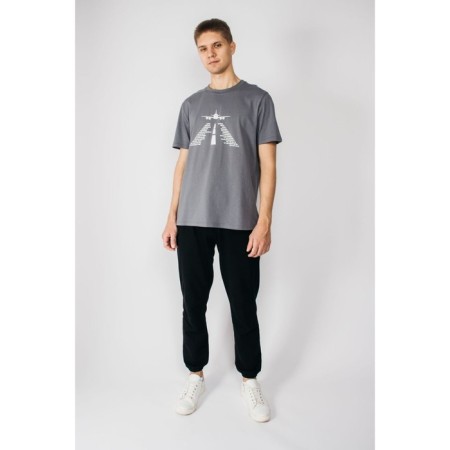 Male T -shirt, size 48, gray color