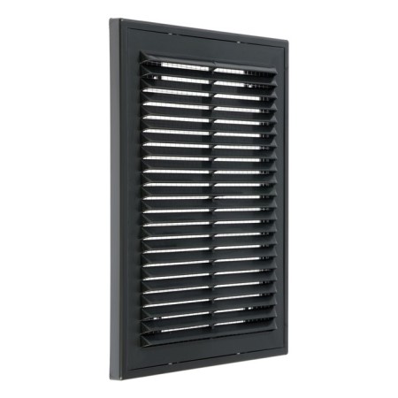 Ventilation grate "Vento" 1520VR, 150x200 mm, with a grid, detachable, graphite-1
