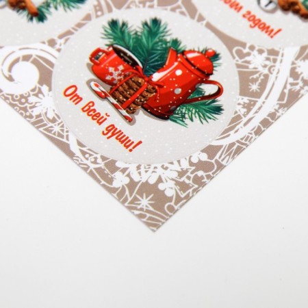 Stickers for flowers and gifts "with all my heart!", 16 × 9.5 cm-2