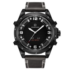 Electronic watch watches, D-5 cm, with an alarm clock, calendar, backlight, 1 atm, black