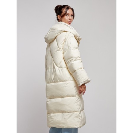 Coat insulated winter female, size 42, light-beige color-10