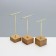 T-shaped earrings stand, set of 3 pcs., 16, 14, 11.5 cm, color gold