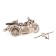 Wooden designer "Motorcycle with stroller" Uranus "