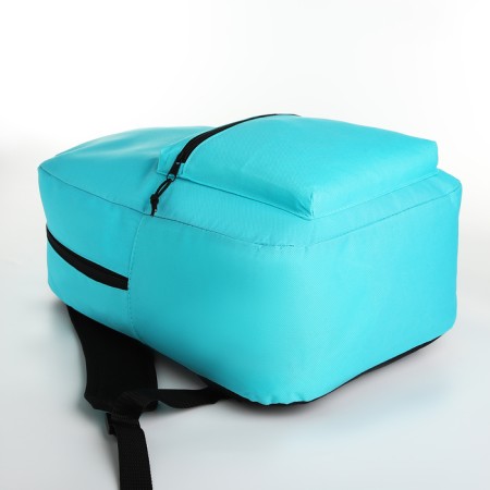 Youth backpack with lightning, external pocket, blue color-4