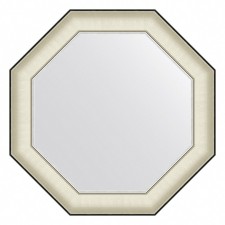EvoFORM mirror in the baguette frame, 78 mm, 64x64 cm, white skin with chrome