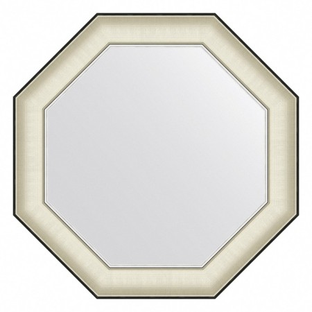EvoFORM mirror in the baguette frame, 78 mm, 64x64 cm, white skin with chrome