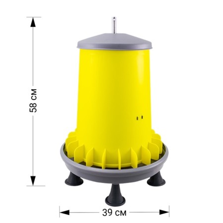 Bunker feeder for poultry at 15 kg, plastic, Arcus-5