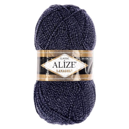Yarn "Lanagold" 51% acrylic, 49% wool 240m/100g (901 duet jeans.)-1