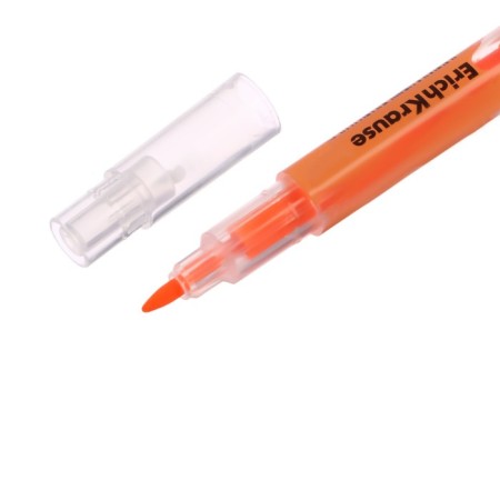 Textbook marker 0.5-3.5 mm Erichkrause Visioline V-16 Brush Neon, bilateral, orange neon, water-based ink-5
