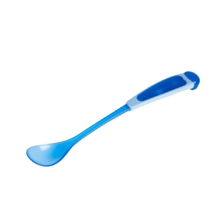 A spoon for feeding with a long handle, from 4 months, the color of mix-3