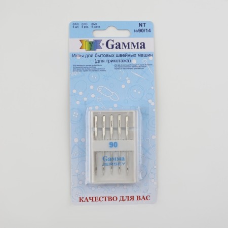Needles for household sewing machines, for knitwear, No. 90/14, 5 pcs, NT-3
