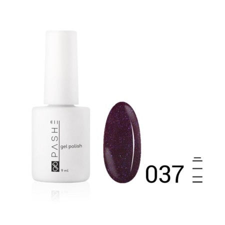 Color gel polish Pashe, No. 037 Shining blueberries, 9 ml