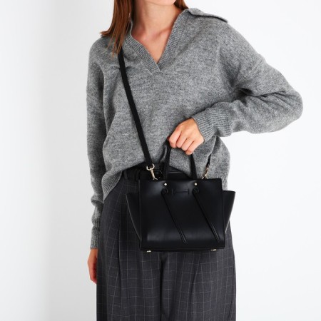 Bag Female Tout with zipper, black color-9