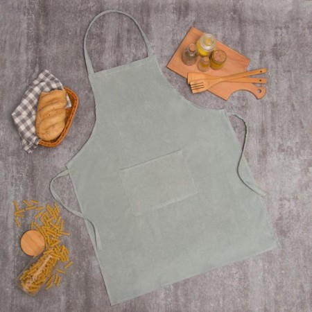 Apron Ethel "Classic" color green 65x80cm, 100%PE, velor
