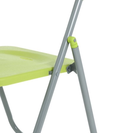 Folding chair on a metal frame, green-5