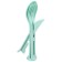 Set of cutting devices Maclay: spoon, fork, knife, plastic, green color